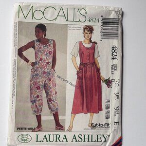 McCall's Laura Ashley Uncut Patterns 4824 jumpsuit and sun dress